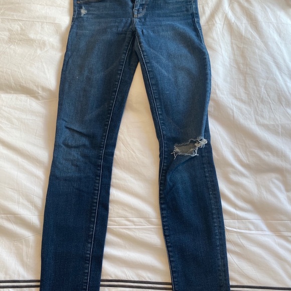 MOTHER Distressed Low Rise Jeans - Picture 2 of 4